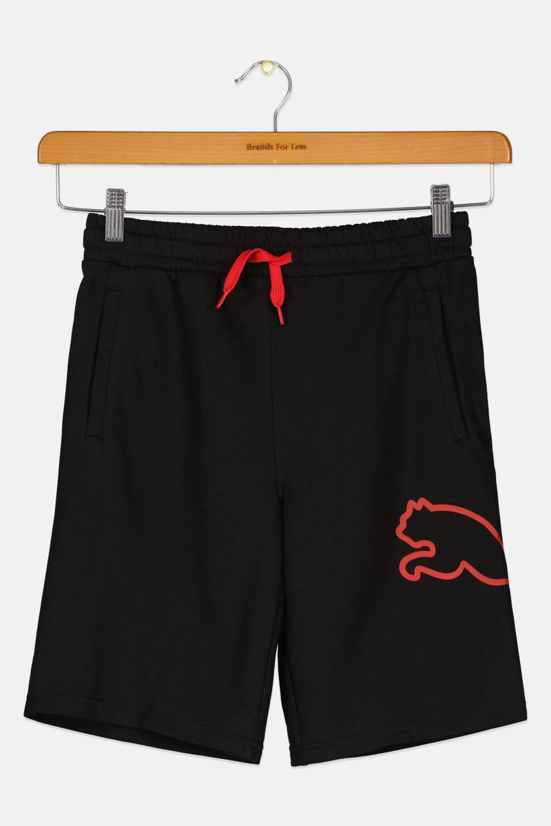 PUMA Kids Boy Brand Logo Outdoor Shorts, Black - Image 2